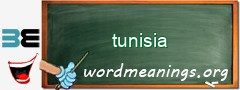 WordMeaning blackboard for tunisia